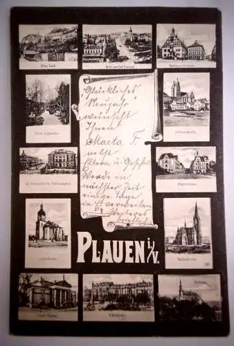 Alte PK/Ansichtskarte "Plauen i. Vgtl. " , gel. 1907