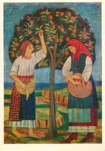 Fine arts paintings Timofei Boichuk picking apples