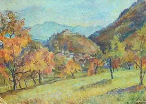 Fine arts paintings Trude Schullerus autumn at Cisnadioara