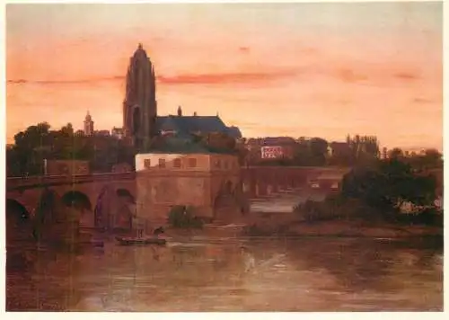 Fine arts paintings Gustave Courbet blick mit Frankfurt am Main