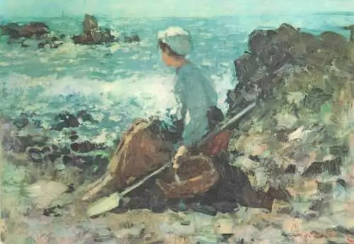 Fine arts paintings Nicolae Grigorescu fisherwoman at Granville