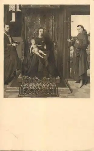 Petrus Christus Maria mit Kind und hl. Hieronymus und hl. Franz von Assisi