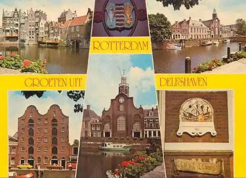 Netherlands Groeten uit Rotterdam Delfshaven multi view