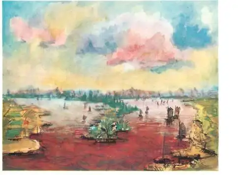 At river Sang-Hang in Vietnam Gerhard Stengel painting