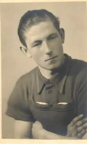 Swiss cyclist photo postcard