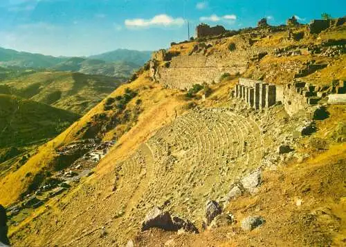 Turkey Bergama Pergamum Ruins of the Theatre