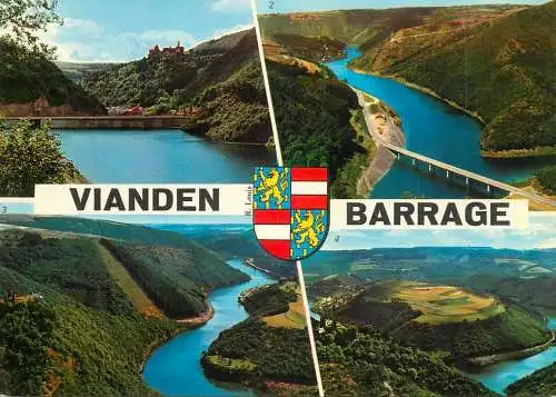 Luxembourg Vianden Barrage multi view & emblem