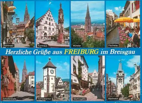 Germany Herzliche Grusse aus Freiburg im Breisgau multi view