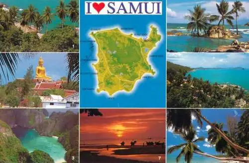 Thailand Samui multi view souvenir