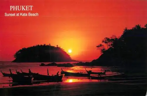 Thailand Phuket sunset at Kata beach