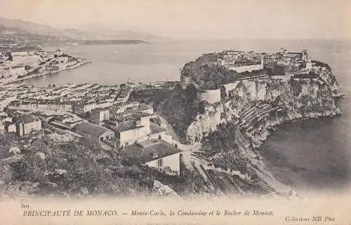 Monaco Monte-Carlo rocher panorama cpa