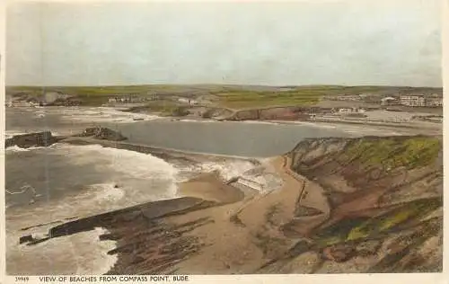 England Bude view of beaches from Compass Point