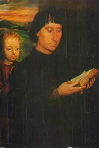 Portrait of a man reading by Hans Memling