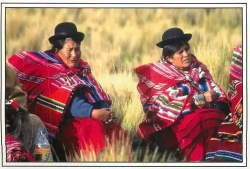 Bolivia La Paz Altiplano Aymara ladies ethnic types and scenes