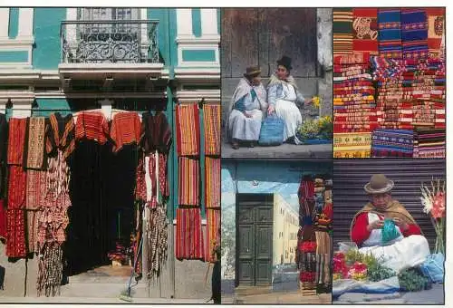 Bolivia La Paz markets ethnic types and scenes
