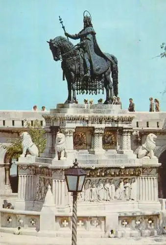 Hungary Budapest St Stephen's equestrian statue
