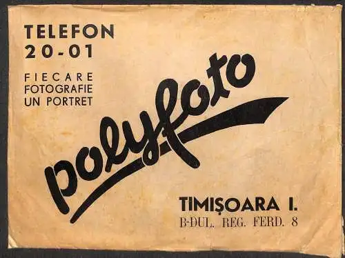 Photo studio advertising Polyfoto Timisoara extra large 22 x 30 cm