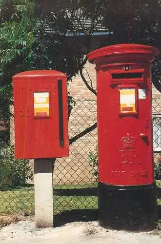 Postal services post related postcard Basingstoke Kingsmill Post Office  Postman's Pouch Box & Pillar Box