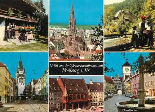 Germany Grusse aus der Schwarzwaldhauptstadt Freiburg im Breisgau multi view