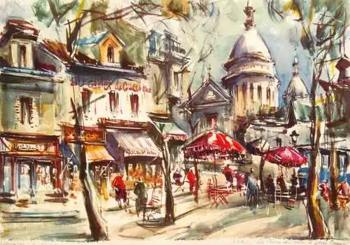France Paris "C'est Paris" Rue de la Chaussee d'Antin artwork