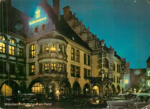 Germany Munchen Hofbrauhaus am Platzl bei Nacht