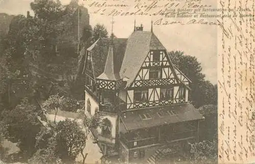 France Alsace Bas-Rhin Ruines Hohbarr et Restaurant pres Saverne