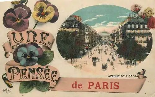France Une Pensee de Paris Avenue de l'Opera souvenir