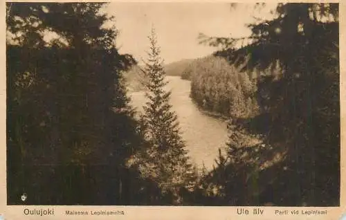 Finland Oulujoki Maisema Lepiniemelta