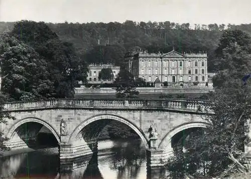 England Chatsworth House and bridge
