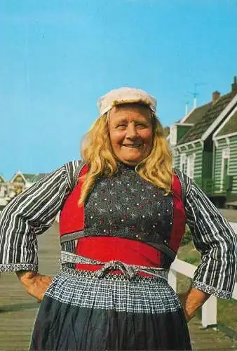 Netherlands Marken Dutch old woman with typical costume