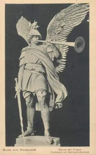 Germany Gruss vom Niderwald Genius des Krieges Postament am National Denkmal