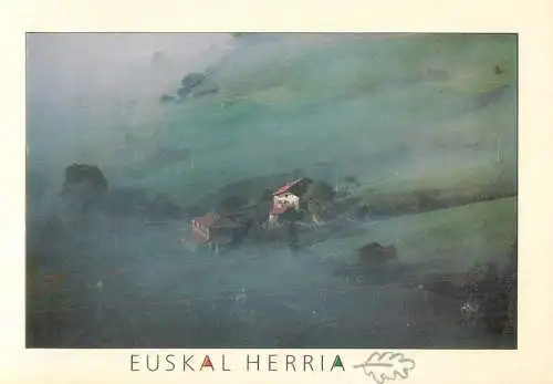 Portugal Euskal Herria sunrise in the mountains aerial view