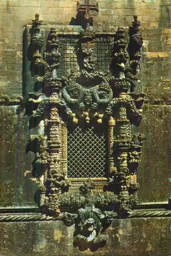 Portugal Tomar window of the Christ Convent detail view
