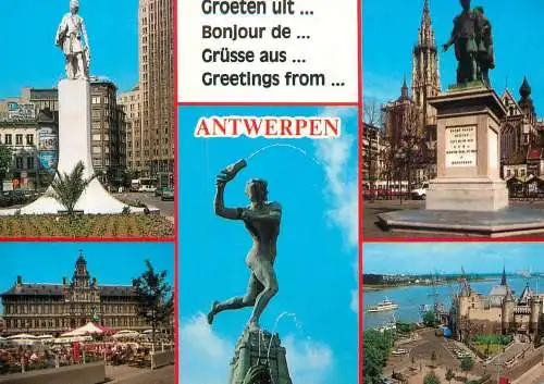 Belgium Souvenir d'Antwerpen different aspects and views