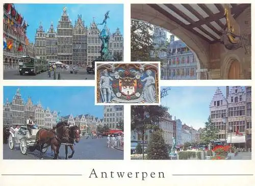 Belgium Greetings from Antwerpen multi view souvenir