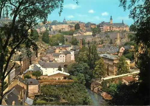 Luxembourg Ville basse du Grund & Ville haute avec Chemin de la Corniche
