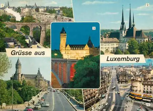 Grusse aus Luxembourg multi view souvenir