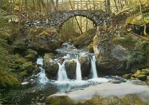 Luxembourg Petite Suisse Luxemburgeoise Mullerthal old stone bridge and cascade picturesque natural landscape