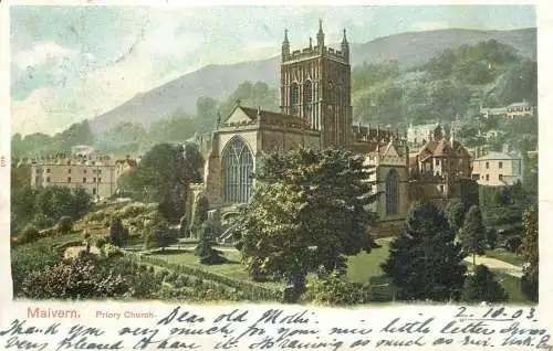 United Kingdom England Malvern priory church