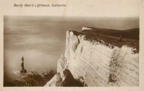 United Kingdom England Eastbourne Beachy Head and lighthouse