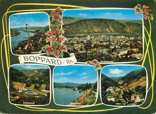 Germany Grusse aus Boppard am Rhein several views souvenir