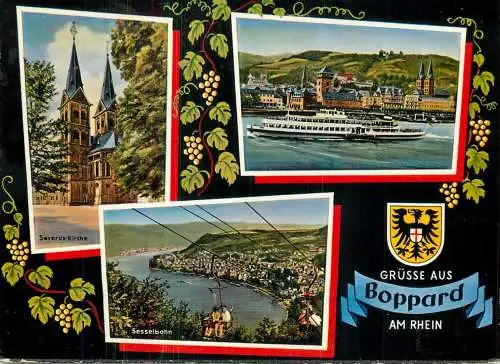 Germany Grusse aus Boppard am Rhein multi view souvenir