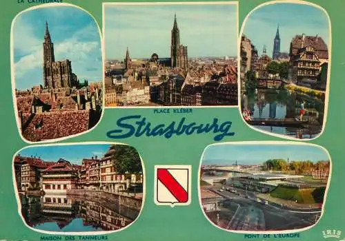 France Souvenir de Strasbourg Bas-Rhin several views and sites