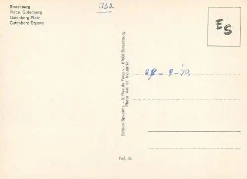 France Strasbourg (Bas-Rhin) Place Gutenberg