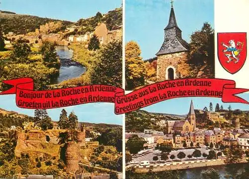 Belgium Greetings from La Roche en Ardenne multi view souvenir