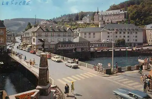 Belgium La Roche en Ardenne bridge over Ourthe river