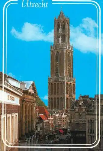 Netherlands Utrecht Stadhiuisbrug, Vismarkt en Domtoren