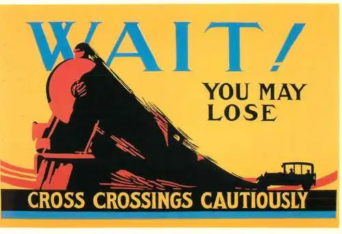 WAIT! You may losecross crossings cautiously Mayfair Poster Card