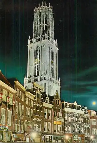 Netherlands Utrecht Dom night view