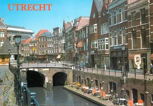 Netherlands Utrecht Vismarkt and Canal view